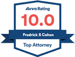 Avvo Rating for Frederick S. Cohen: 10.0, Top Attorney